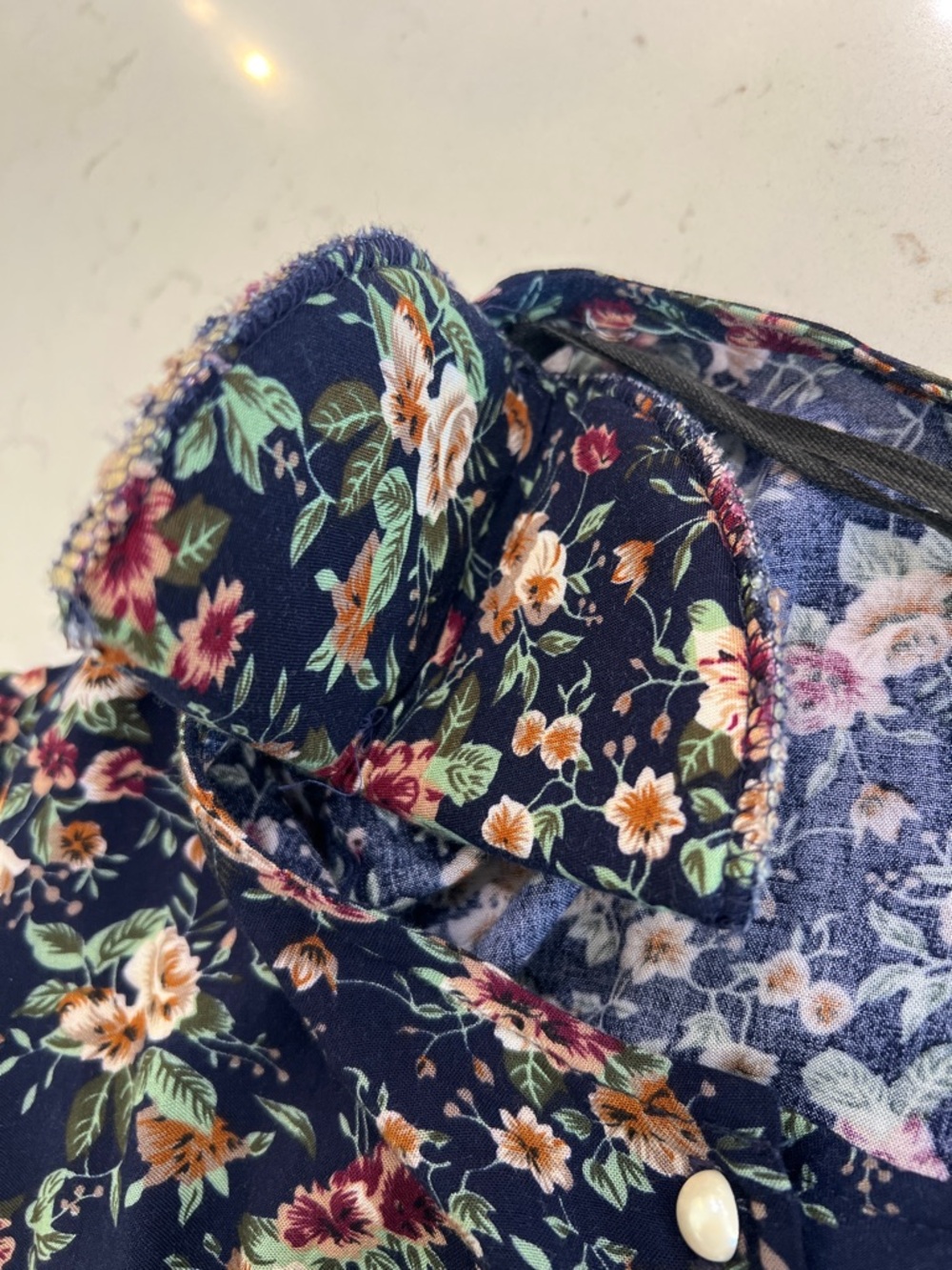 90s Floral Empire Waist Rayon Midi Dress Prairie Cottagecore No Boundaries - Picture 10 of 14
